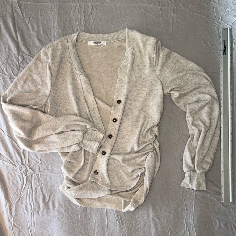 Project Social T Light Beige Cardigan